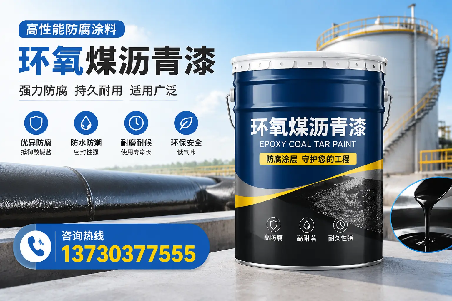 环氧煤沥青漆的耐久性分析，适合辉南的使用场景